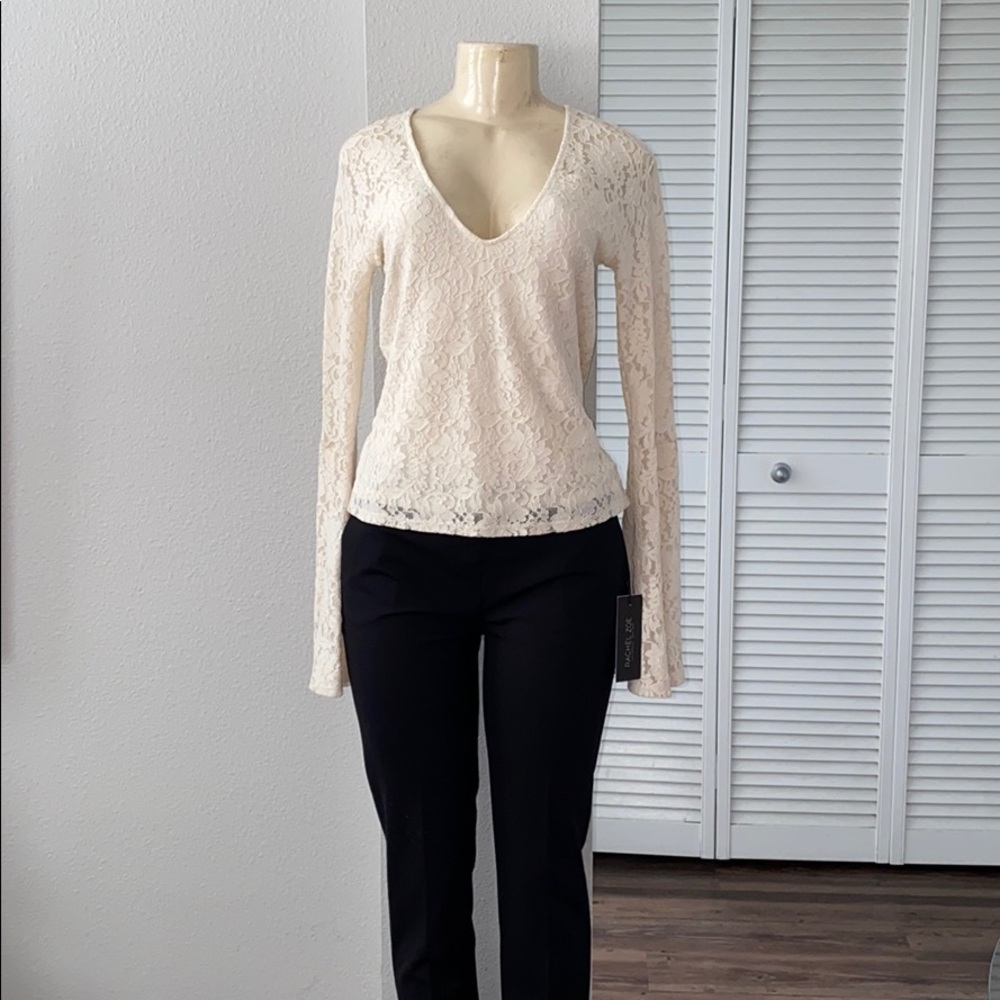 New Red Haute cream lace top.